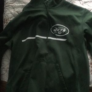A Jets hoodie